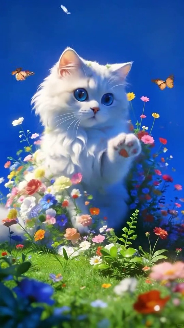 捉蝴蝶的小猫_1