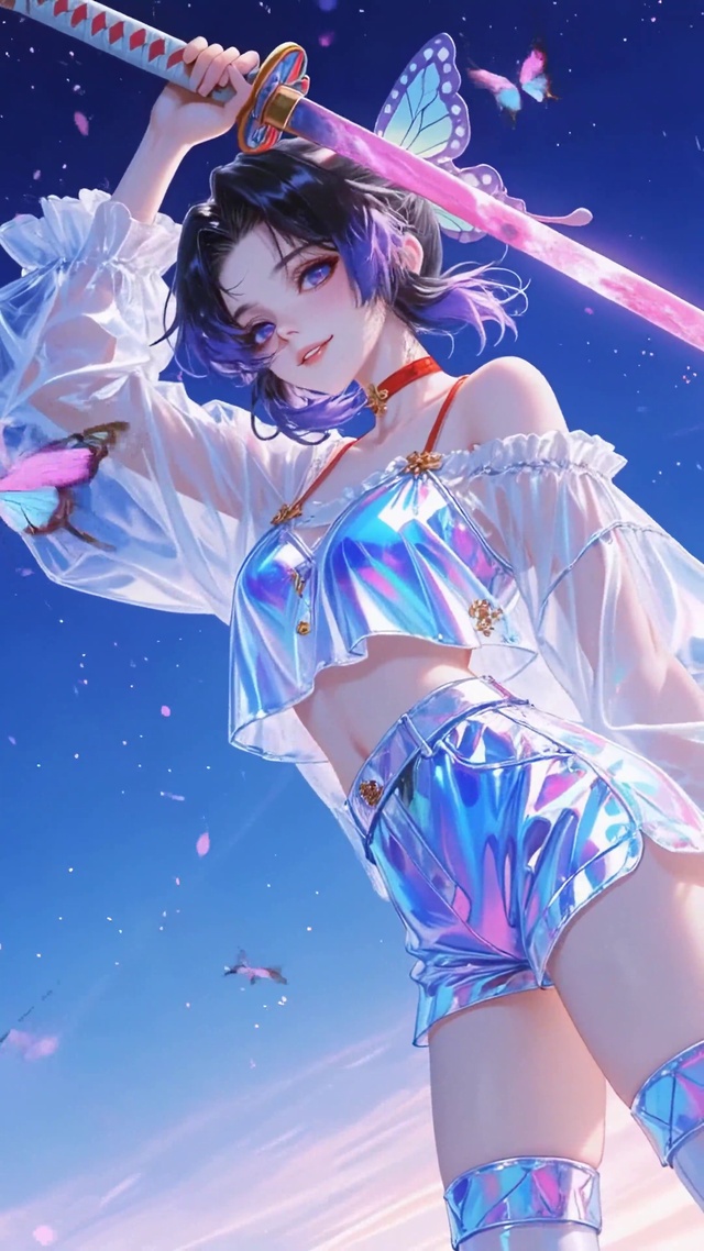 星空花海炫彩少女蝴蝶忍