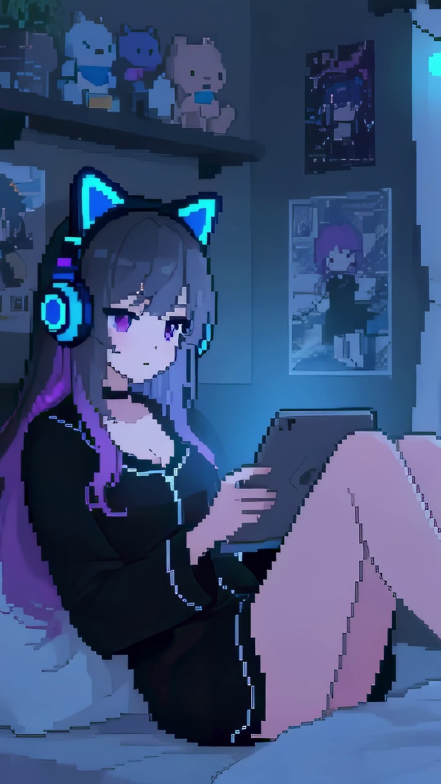 像素动画-治愈雨天