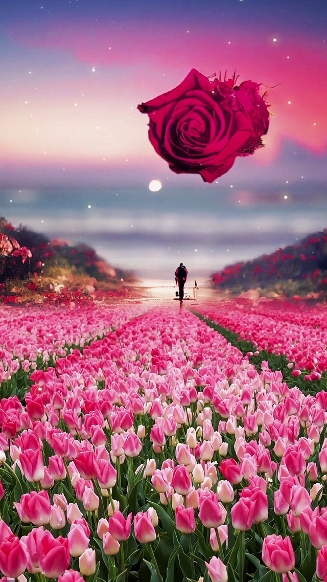 梦幻郁金香花海