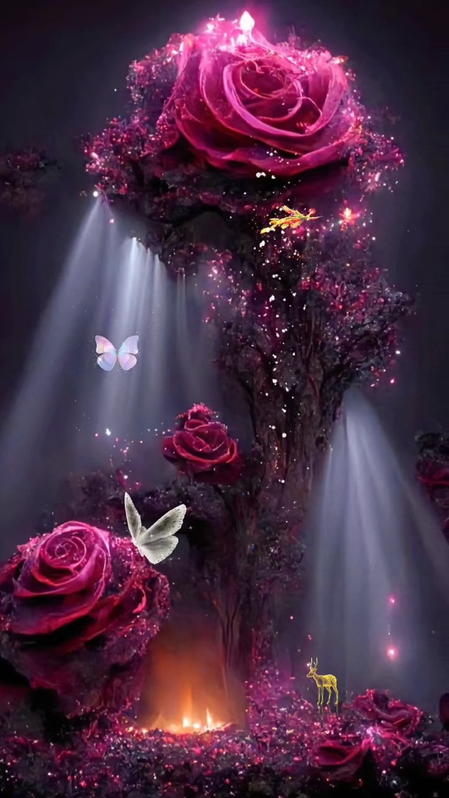 玫瑰精灵(风景手机动态壁纸)