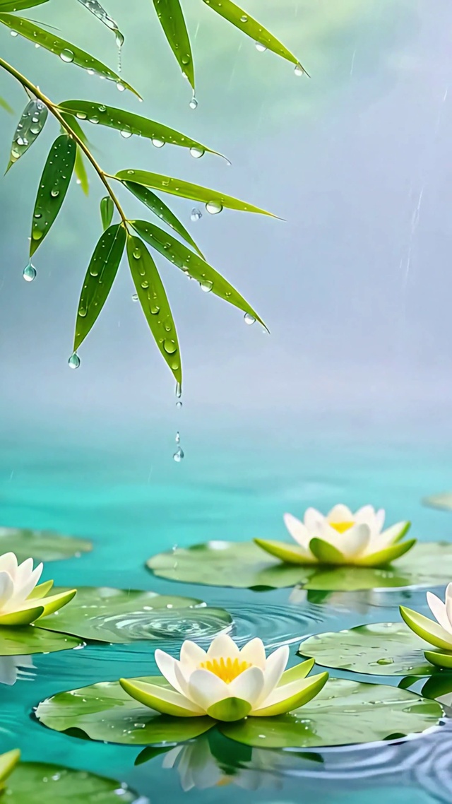 治愈莲花小雨4K