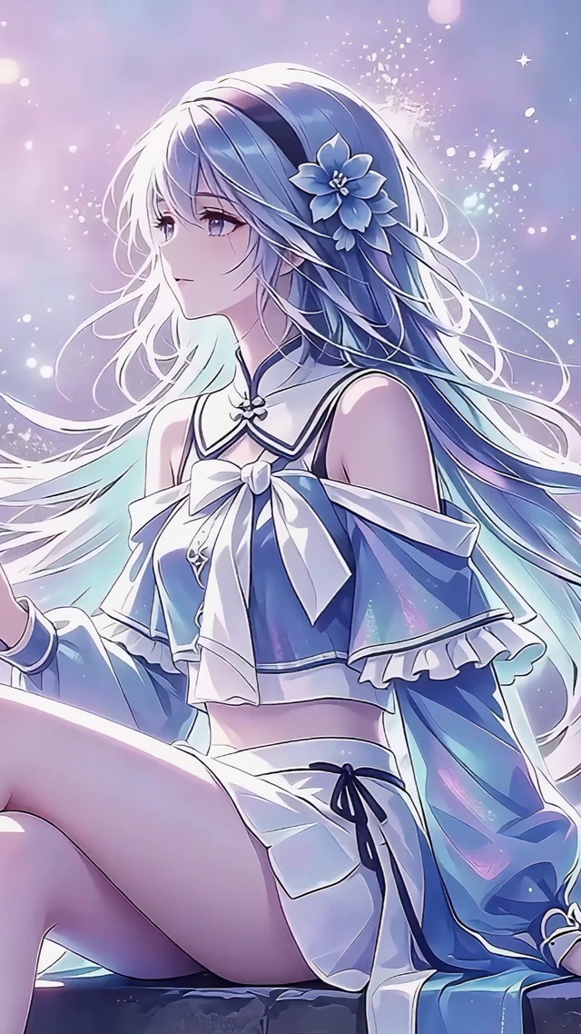 唯美梦幻星空阶少女