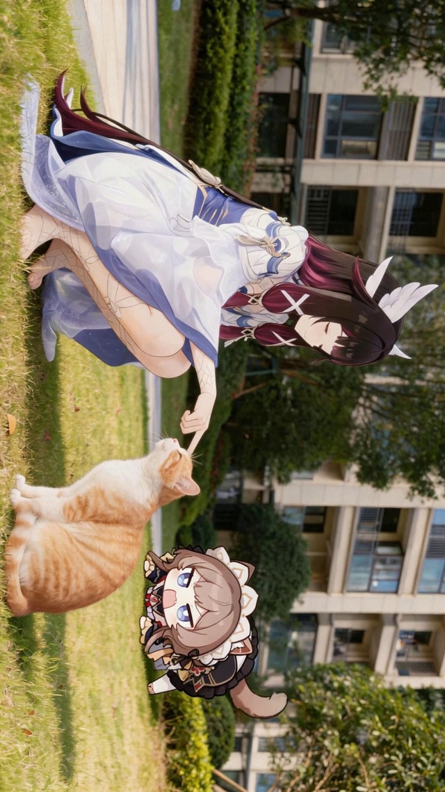 哥伦比娅逗猫
