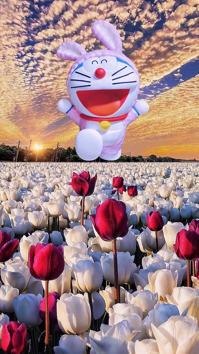 可爱郁金香花海