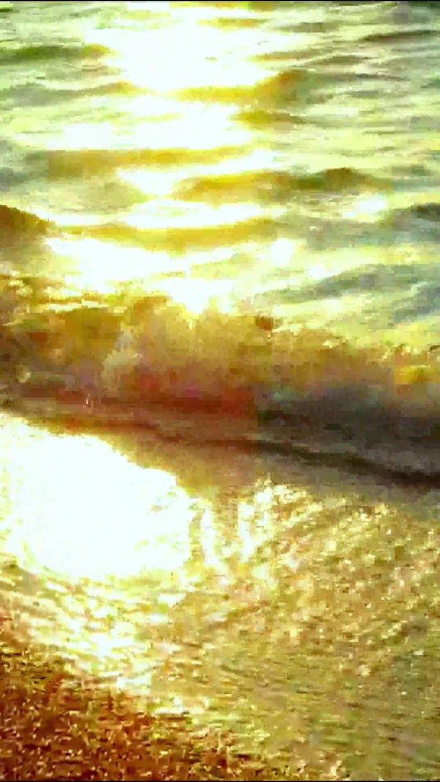 唯美夕阳海滩4K