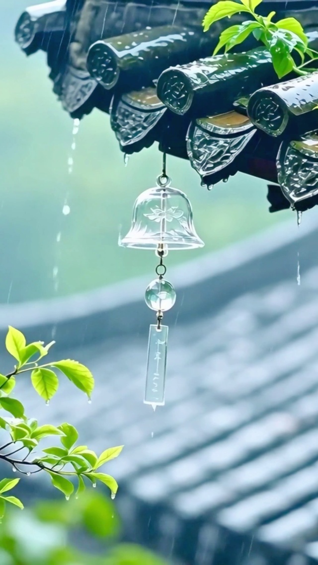 治愈风铃小雨4K