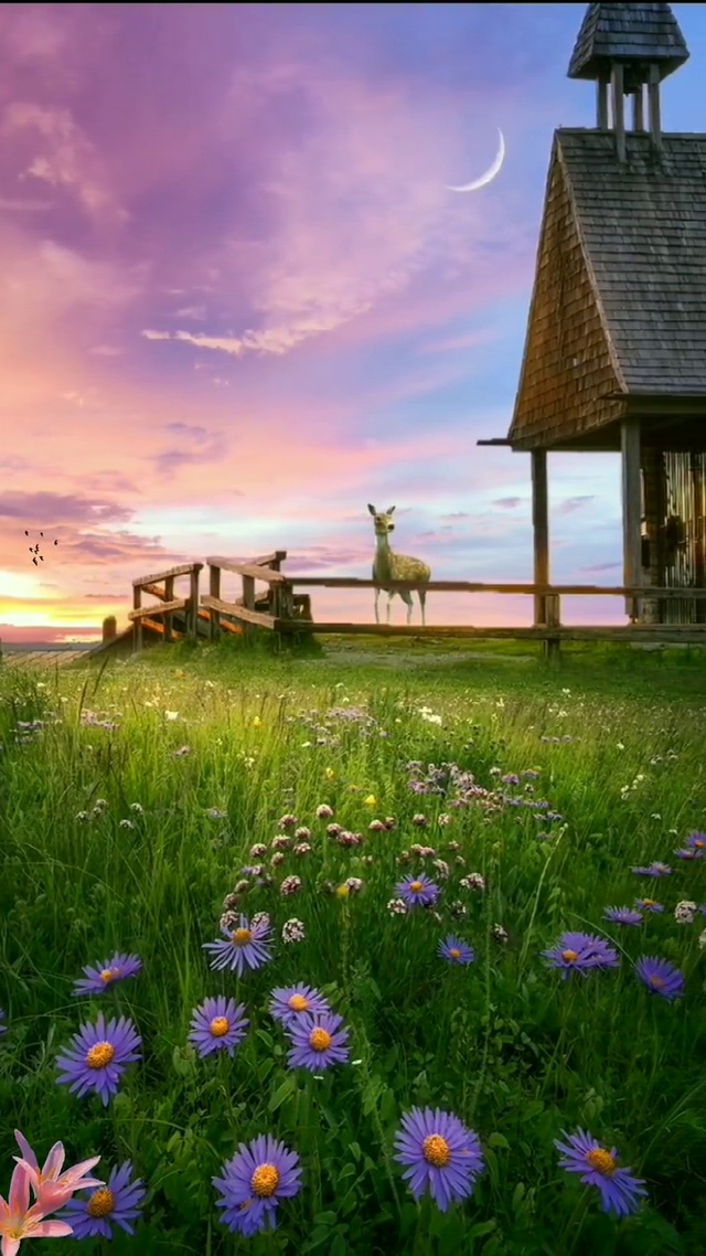 趁天空不注意  偷一点晚霞送给你。