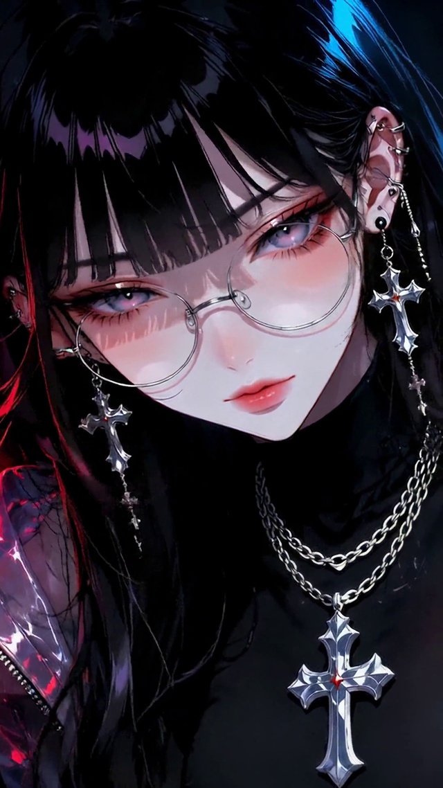 赛博朋克酷飒二次元美少女