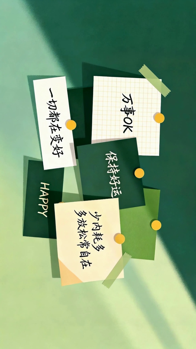 万事OK治愈励志便签壁纸