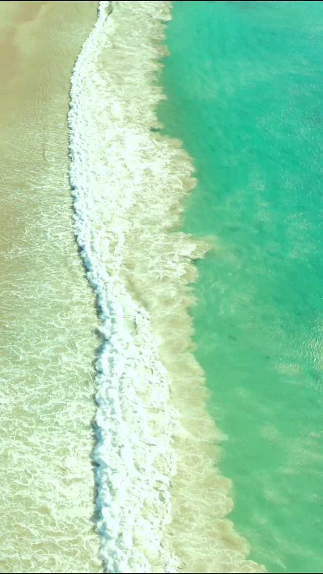 治愈沙滩海浪4K