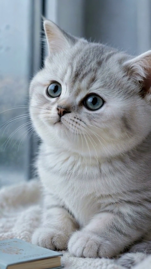 雨天窗畔的小奶猫
