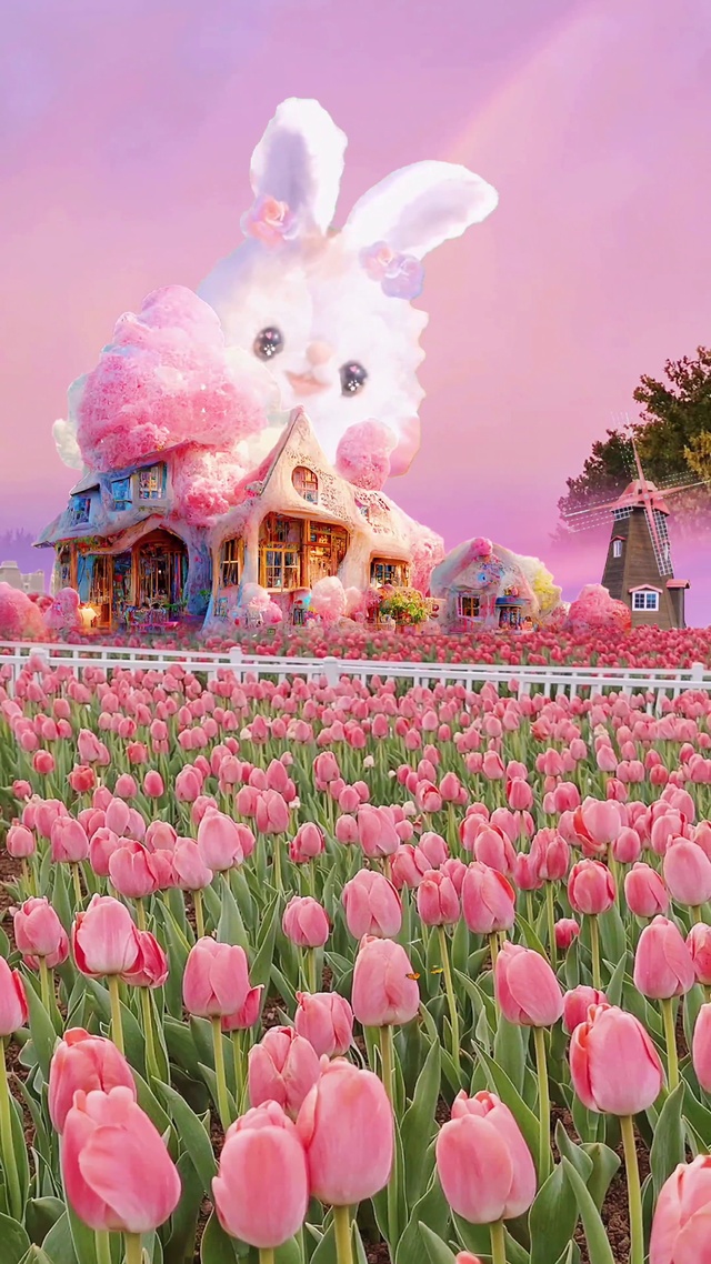 粉色可爱郁金香