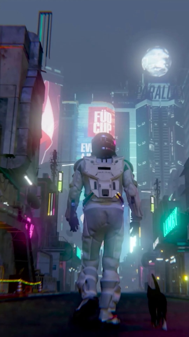 行走在赛博街道