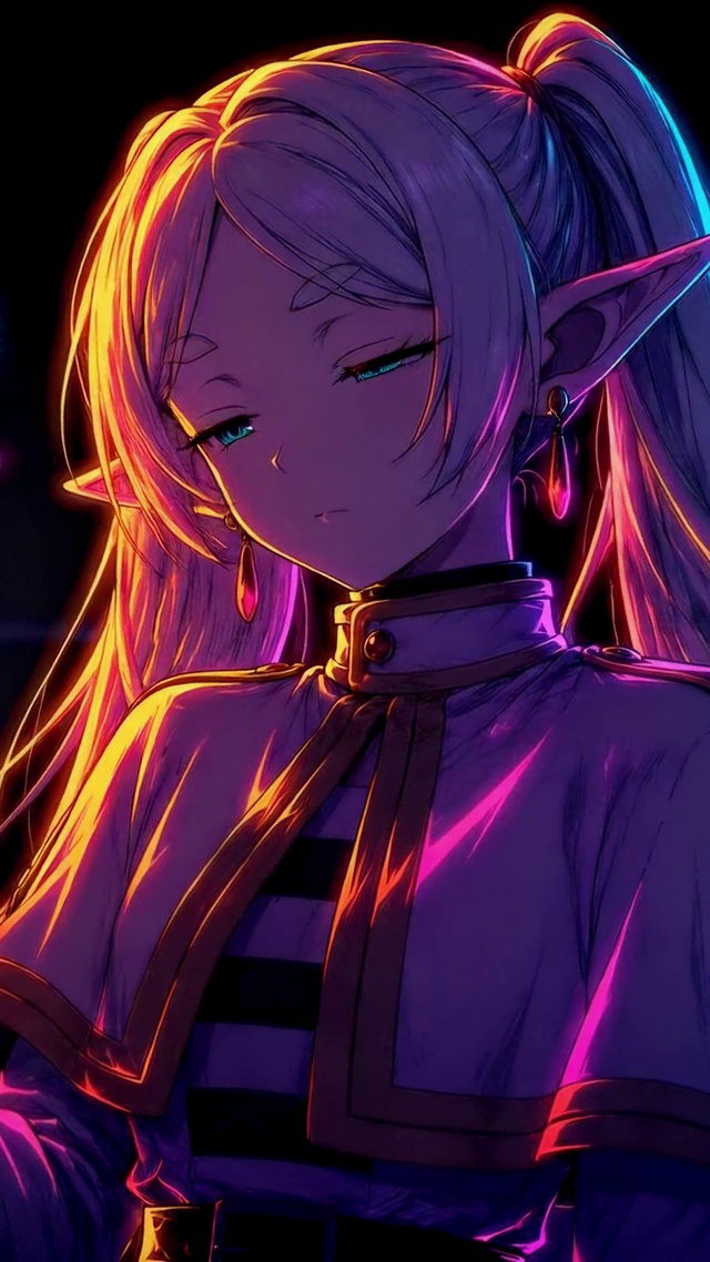 赛博霓虹精灵美少女芙莉莲