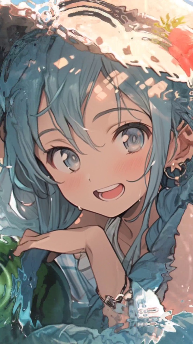 夏天的味道西瓜女孩治愈