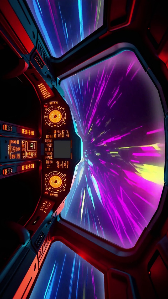 4K穿越科幻隧道（竖屏版）