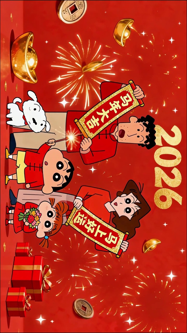 2026小新一家新年祝福
