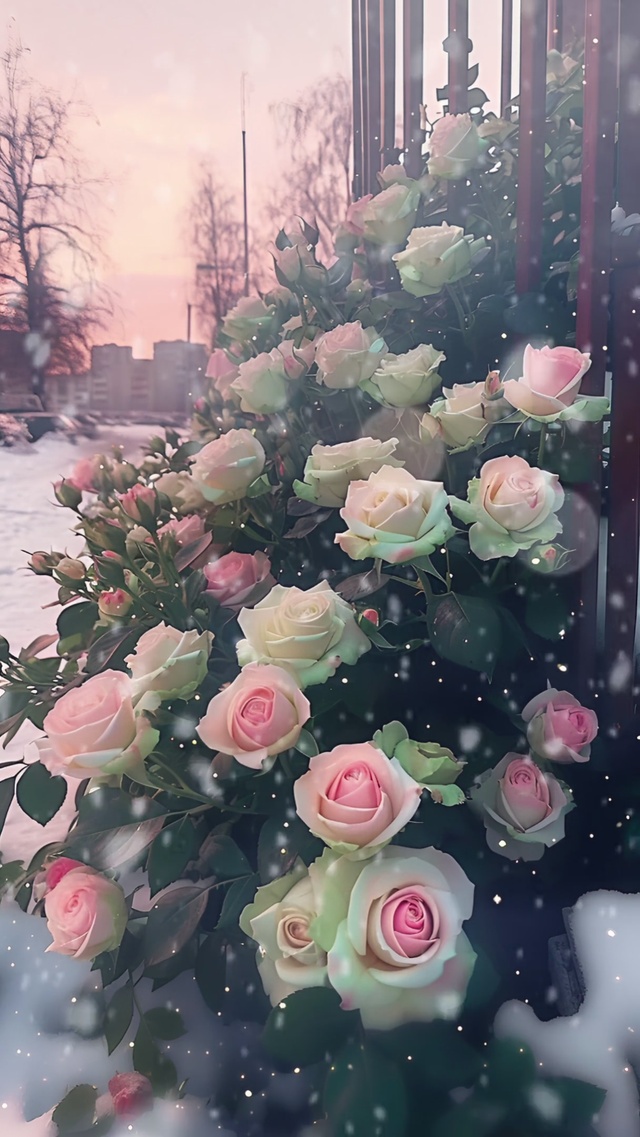 雪中玫瑰
