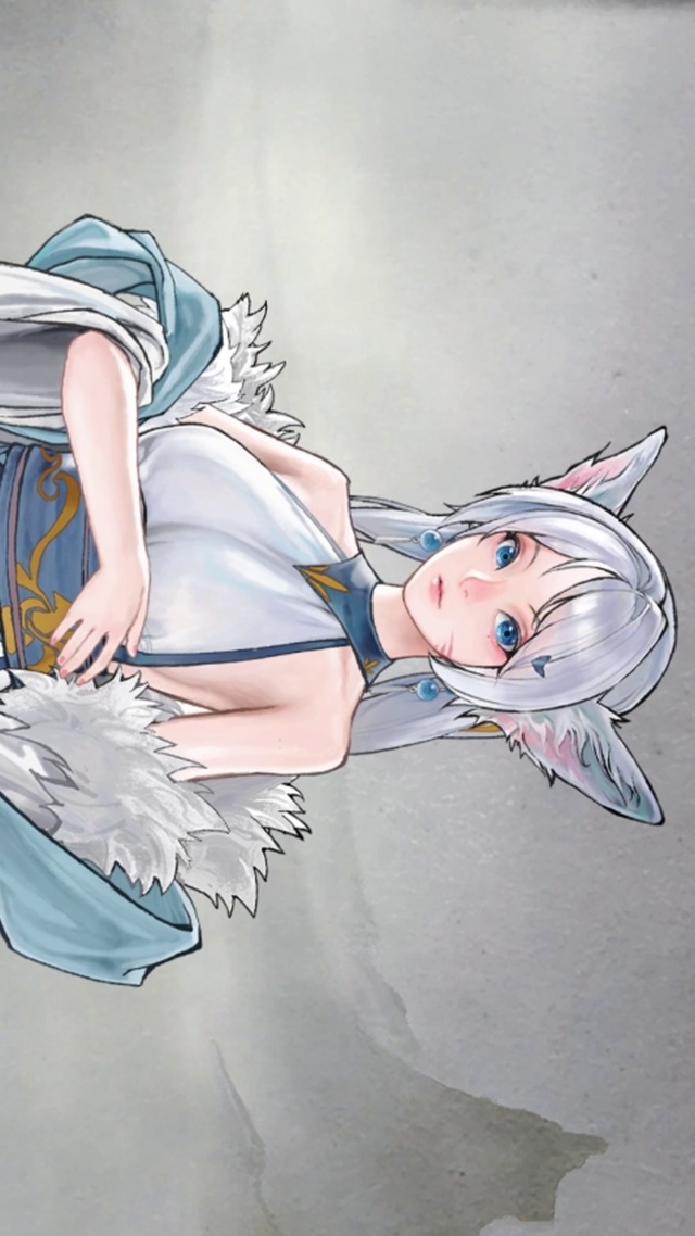 古风九尾狐女半身像