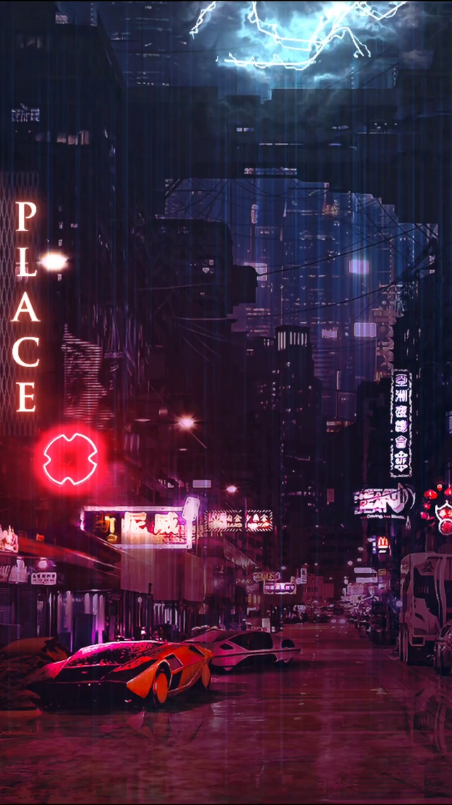 赛博朋克城市夜景