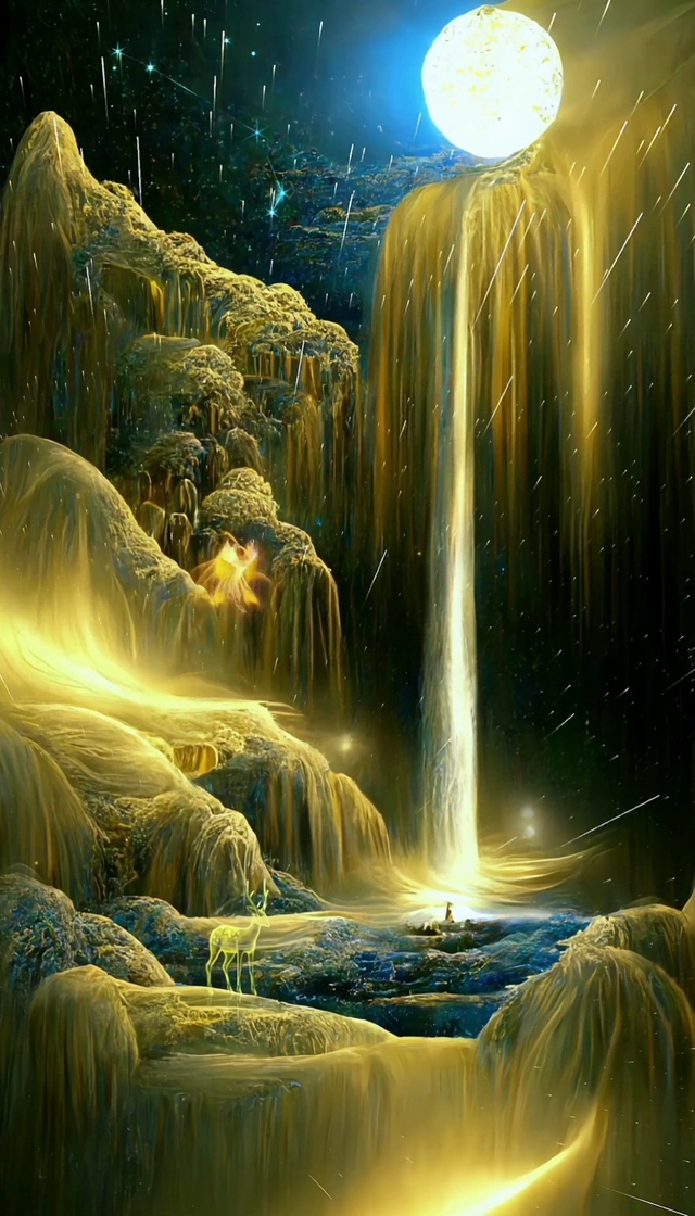 金色瀑布❤️生财纳福