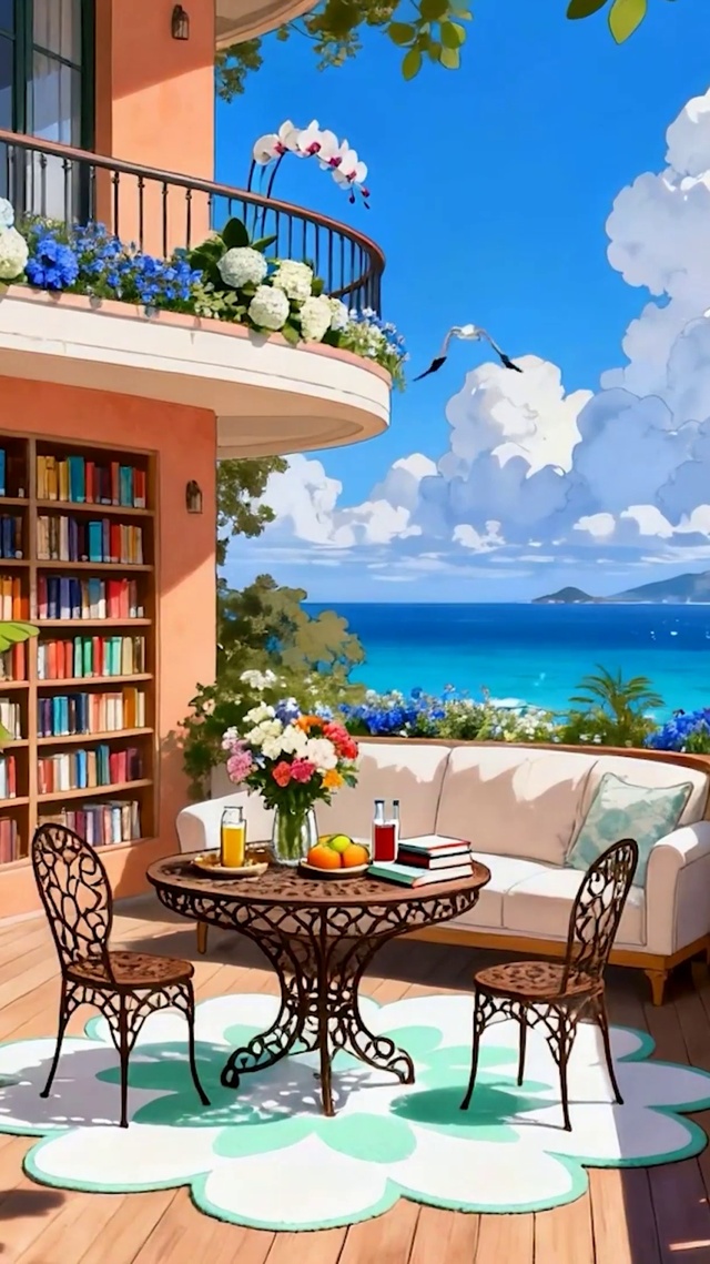 海边海景树木