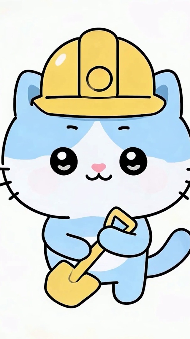 拿着工具猫咪