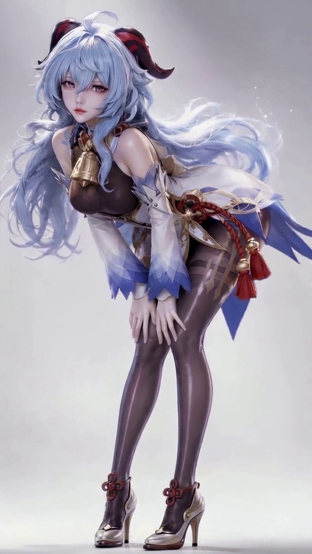 原神甘雨 蓝发美少女