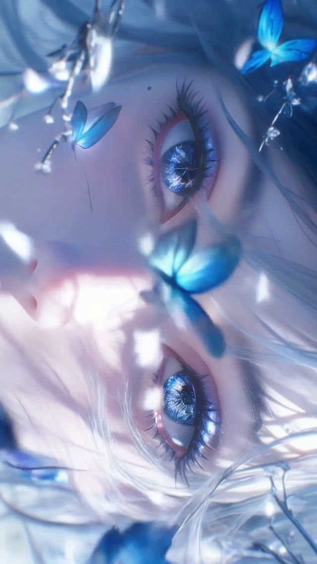 蓝瞳载梦 蝶落心间