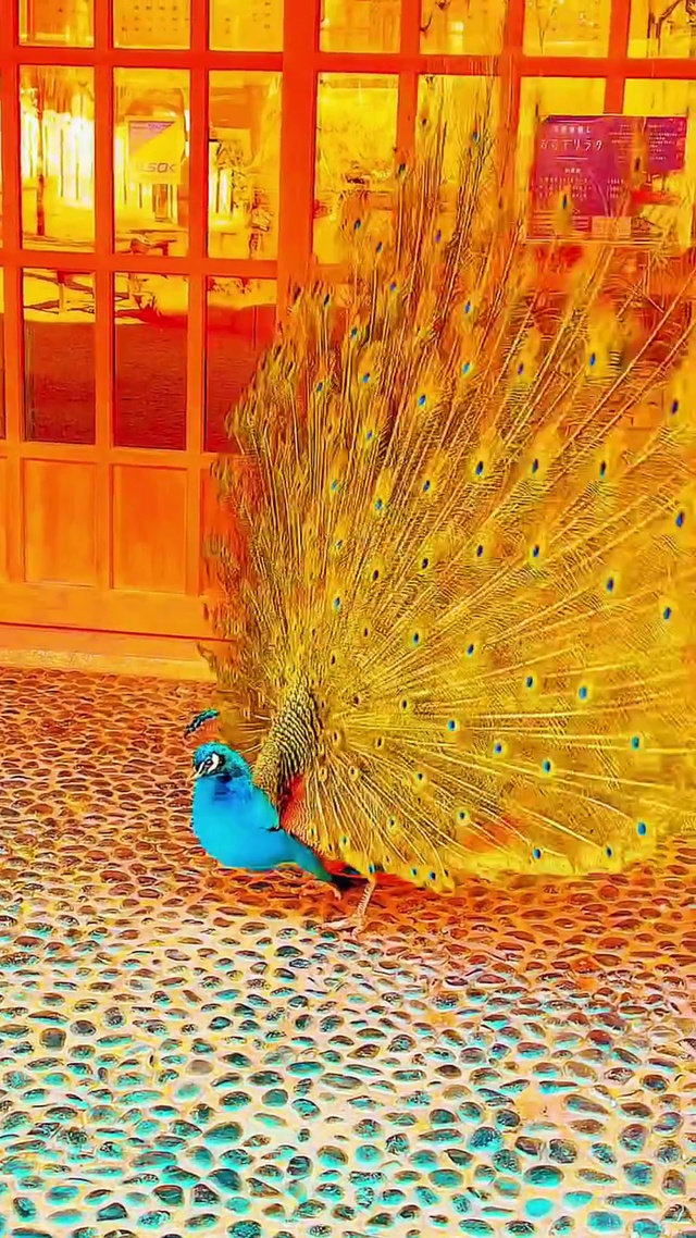 孔雀开屏大吉大利