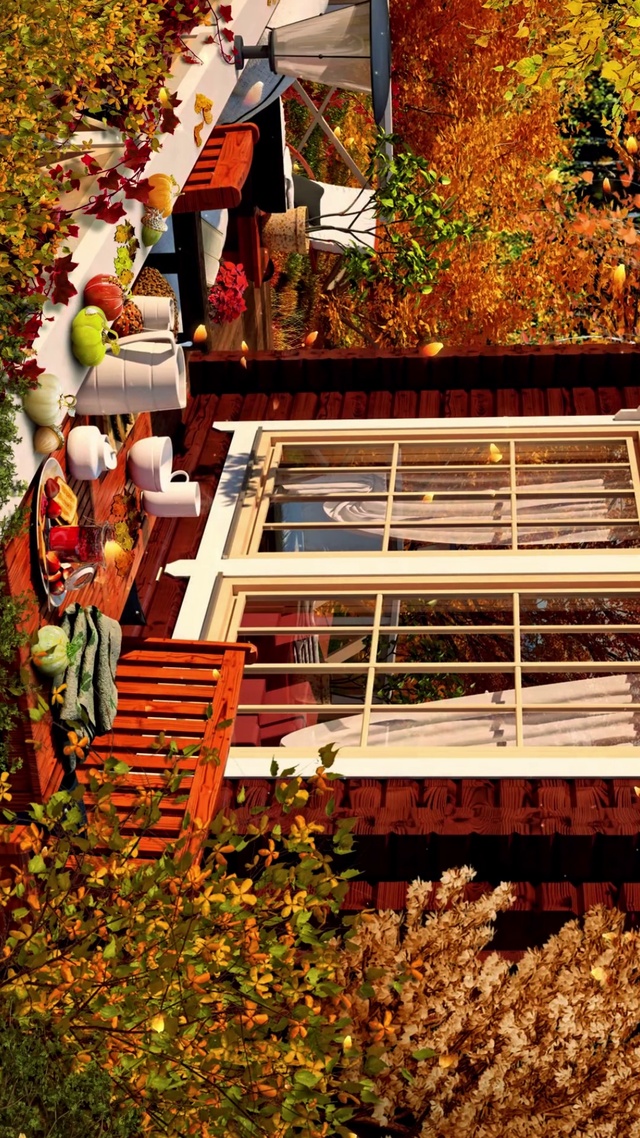 舒适森林秋季小屋