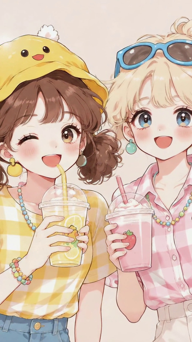 甜美夏日闺蜜休闲日常