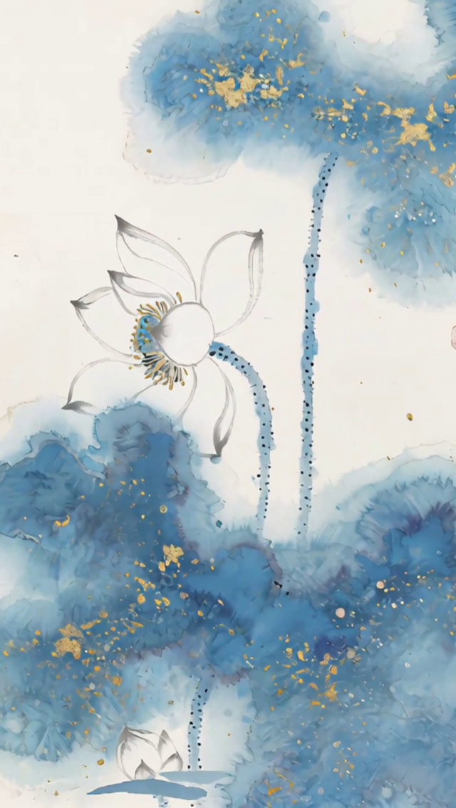 水墨莲花