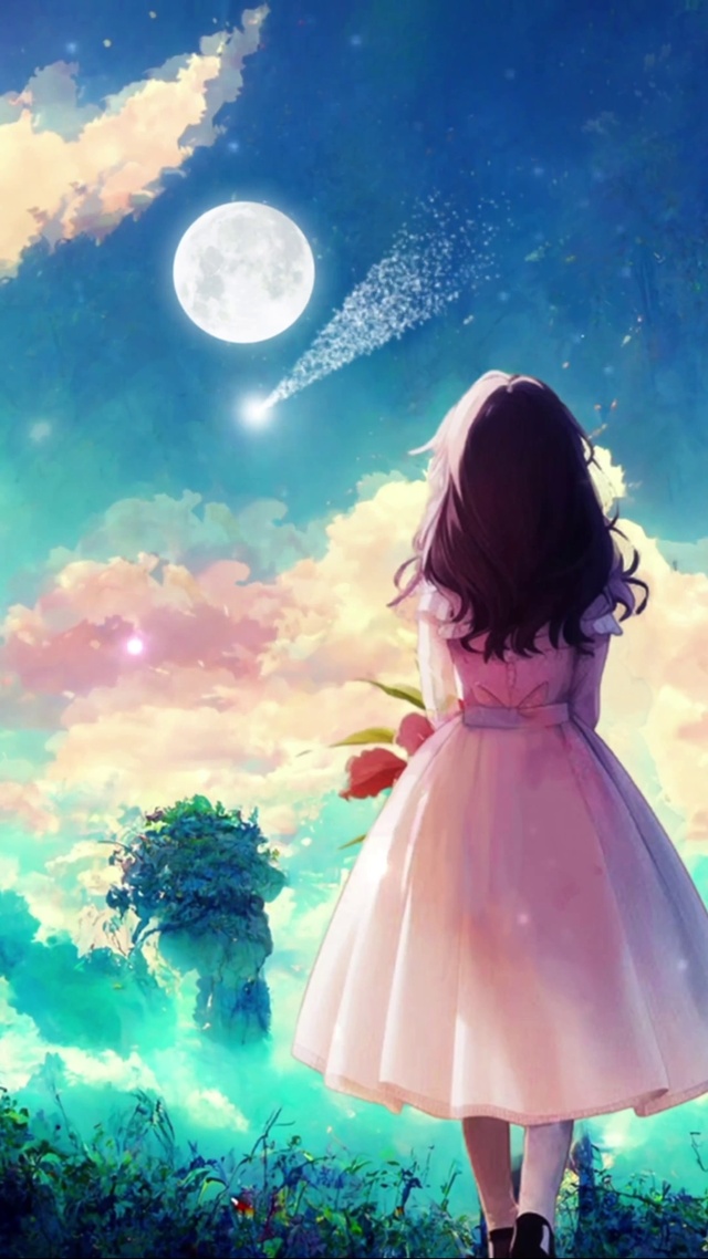 4K 唯美星空女孩