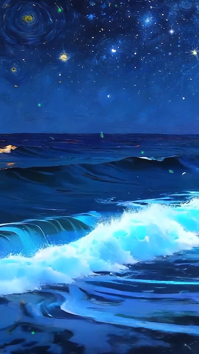 夜景星空海景