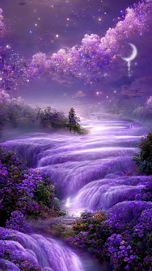 紫色花海