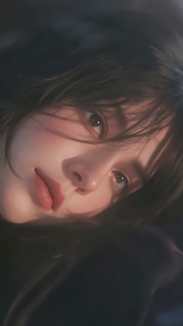 氛围感短发美女
