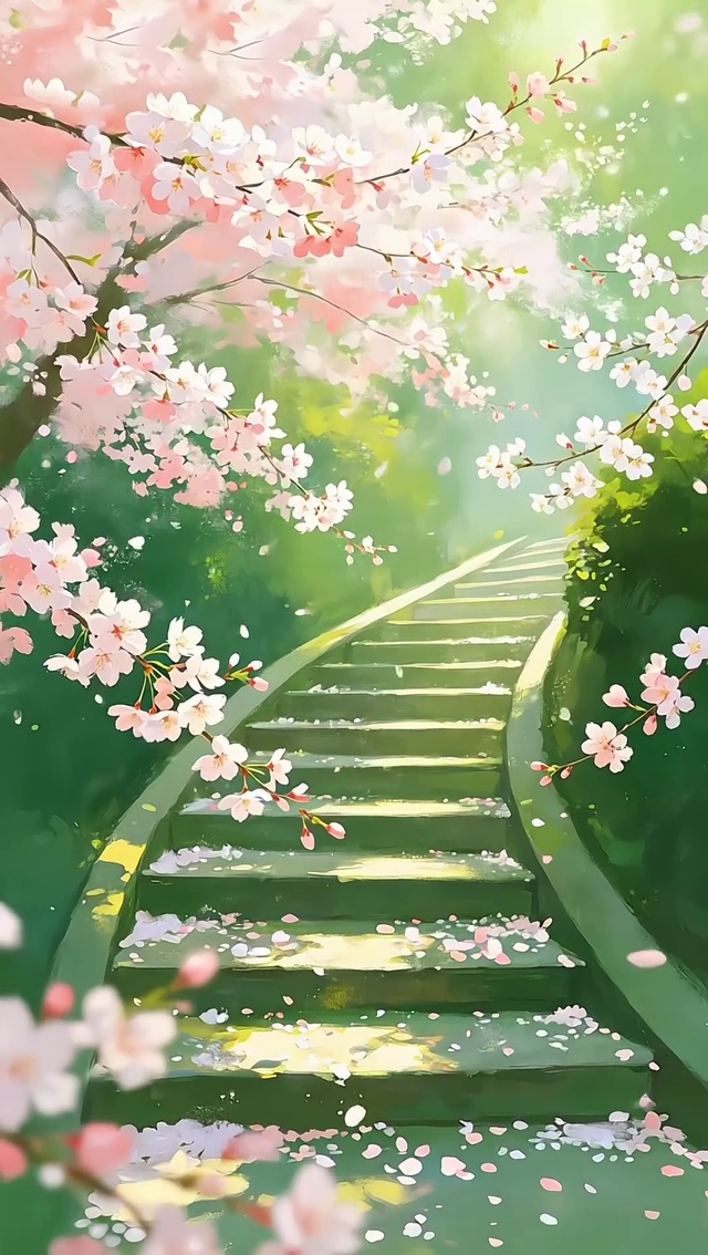 樱花飘落