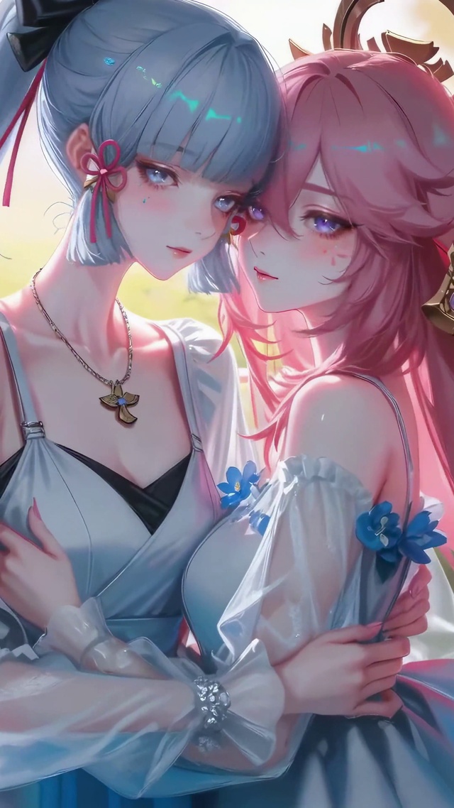 花海为幕，双生相拥