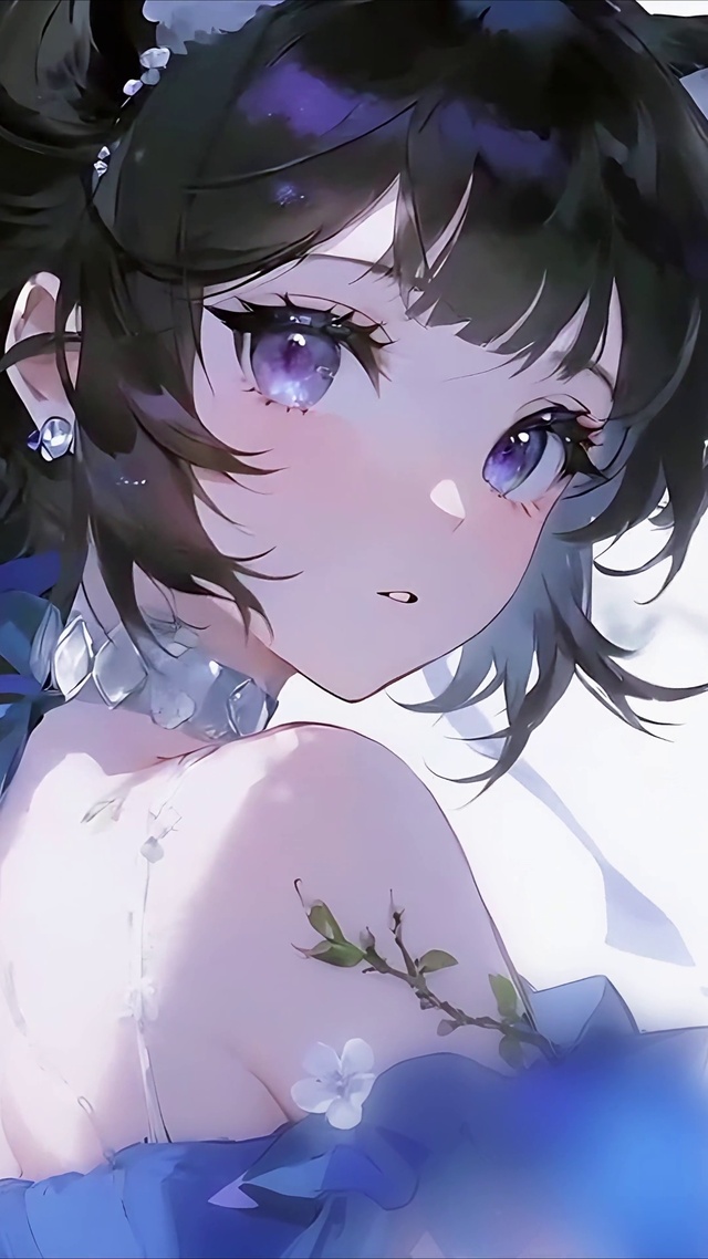 回眸蓝裙小猫娘