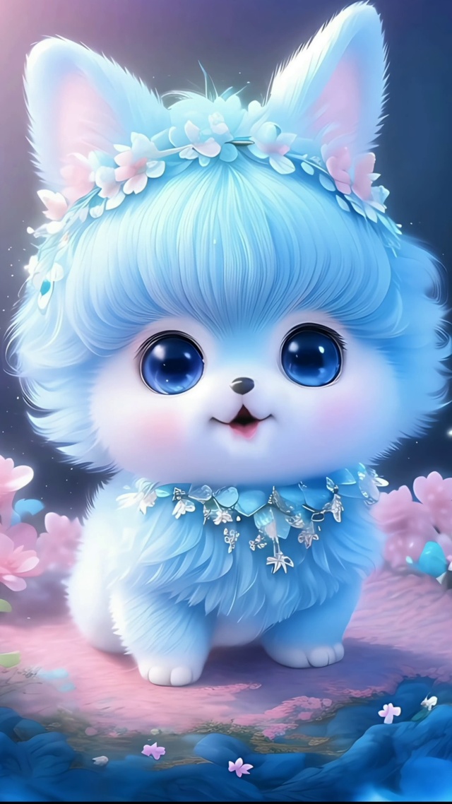 蓝色治愈狗狗