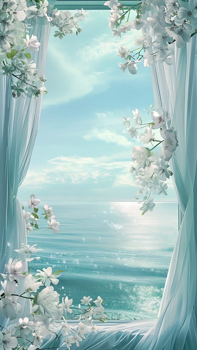 小清新花与海