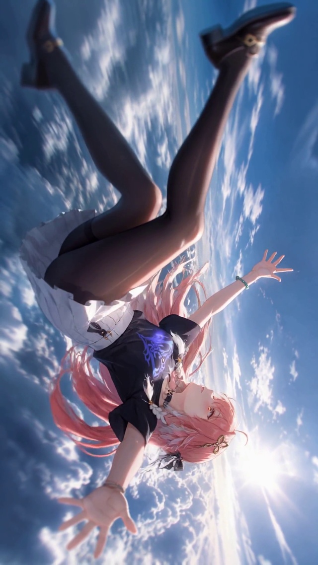 坠入云端的粉发美少女
