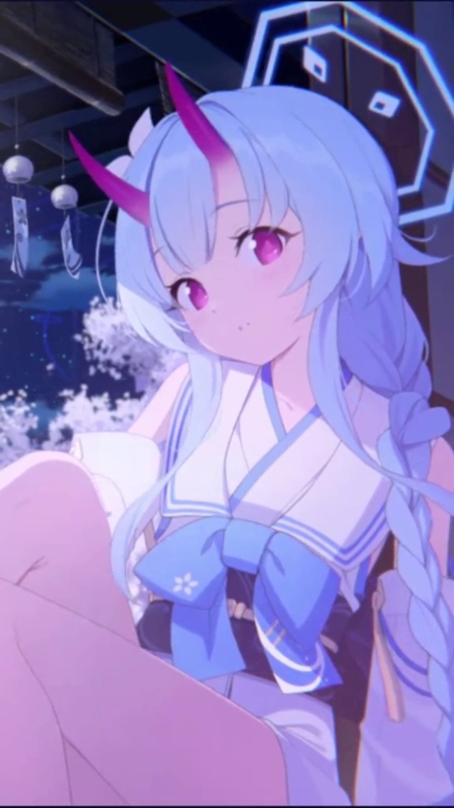 夜晚窗边的可爱萌萌妖精少女