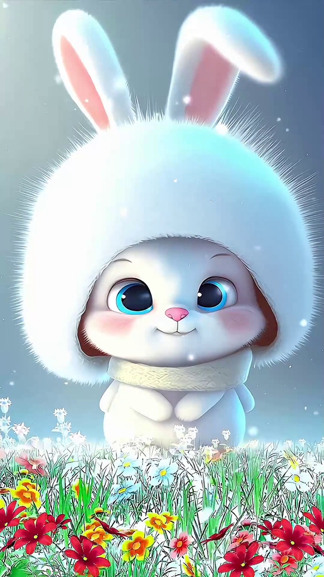 冬天里的小兔兔