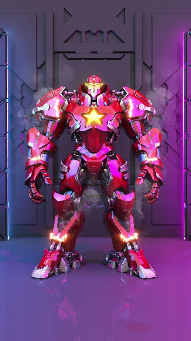 4K高清炫酷赛博朋克机甲火焰