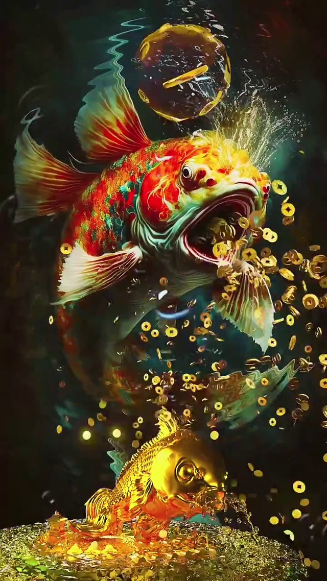 年年有余，锦鲤送财。