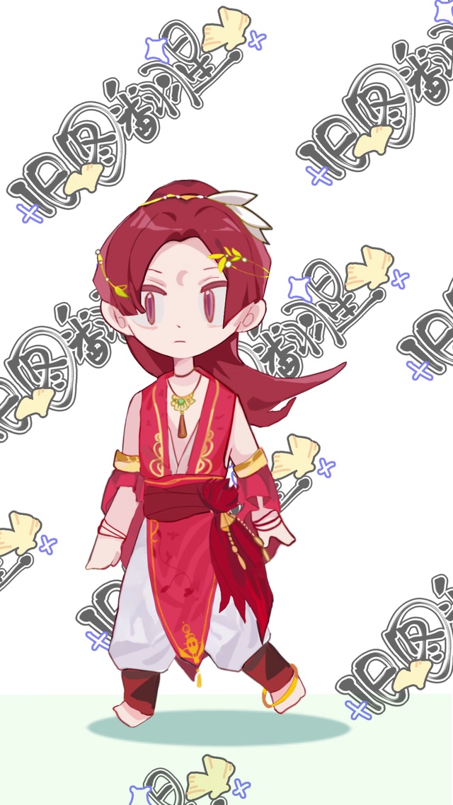 边走路边扣屁屁的小屁孩