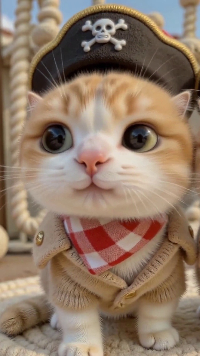 超萌海盗橘猫